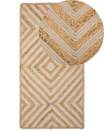 Teppich Jute-Baumwolle beige 80 x 150 cm Kurzflor PIRLI
