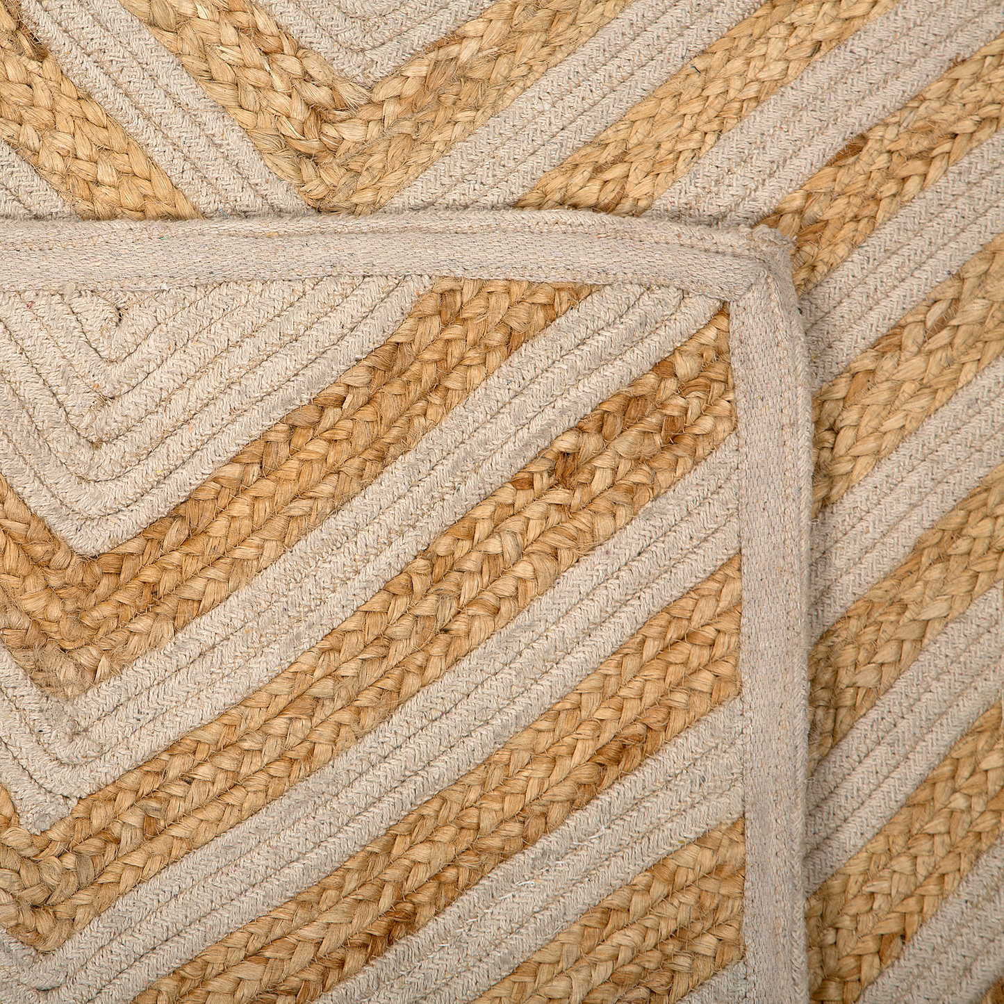 Teppich Jute-Baumwolle beige 80 x 150 cm Kurzflor PIRLI