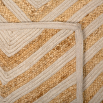 Teppich Jute-Baumwolle beige 80 x 150 cm Kurzflor PIRLI