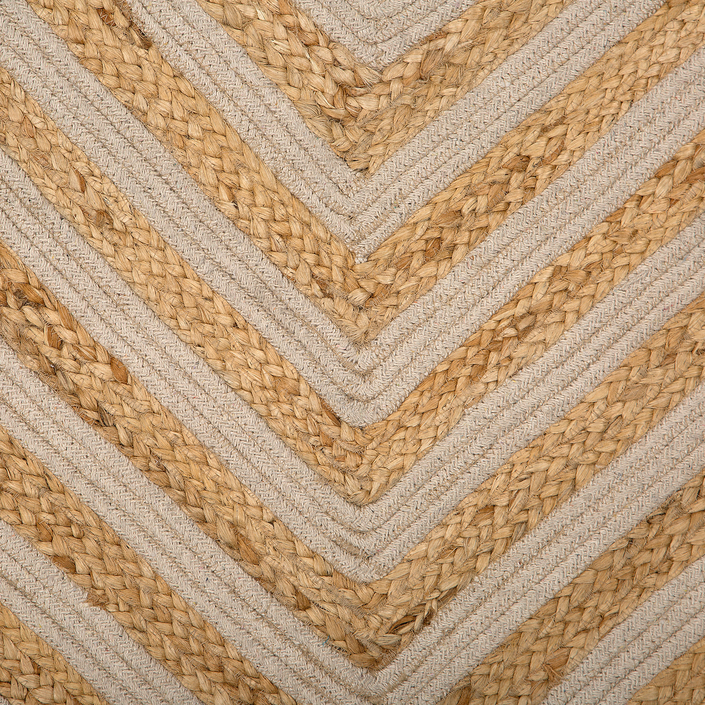 Teppich Jute-Baumwolle beige 80 x 150 cm Kurzflor PIRLI