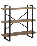 Bücherregal mit 3 Fächern TIMBER 111 cm Dunkelbraun