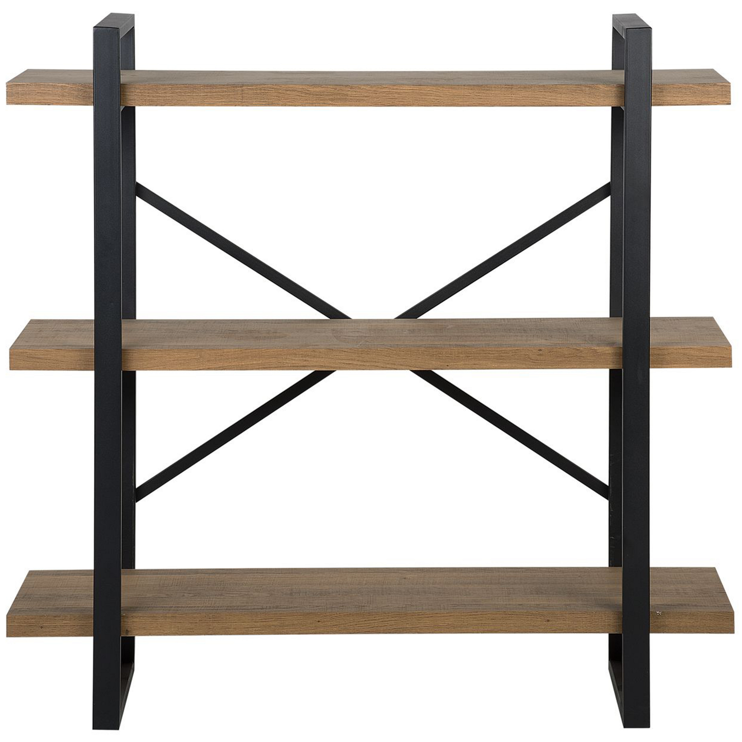 Bücherregal mit 3 Fächern TIMBER 111 cm Dunkelbraun