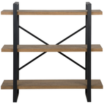 Bücherregal mit 3 Fächern TIMBER 111 cm Dunkelbraun