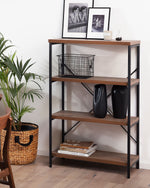Bücherregal mit 3 Fächern BRISBANE 122 cm Dunkelbraun
