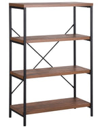 Bücherregal mit 3 Fächern BRISBANE 122 cm Dunkelbraun