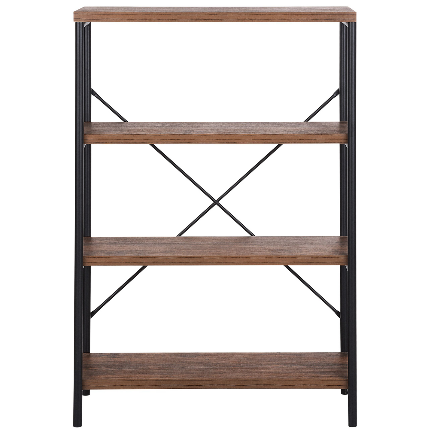 Bücherregal mit 3 Fächern BRISBANE 122 cm Dunkelbraun