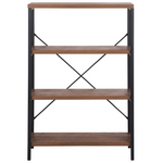 Bücherregal mit 3 Fächern BRISBANE 122 cm Dunkelbraun