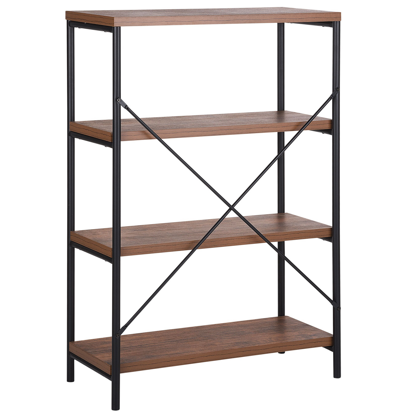 Bücherregal mit 3 Fächern BRISBANE 122 cm Dunkelbraun