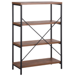 Bücherregal mit 3 Fächern BRISBANE 122 cm Dunkelbraun
