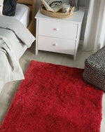 Teppich rot 80 x 150 cm Shaggy EVREN