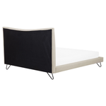 Bett mit Lattenrost Stoff LANNION 160 x 200 cm Hellbeige