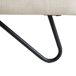 Bett mit Lattenrost Stoff LANNION 180 x 200 cm Hellbeige
