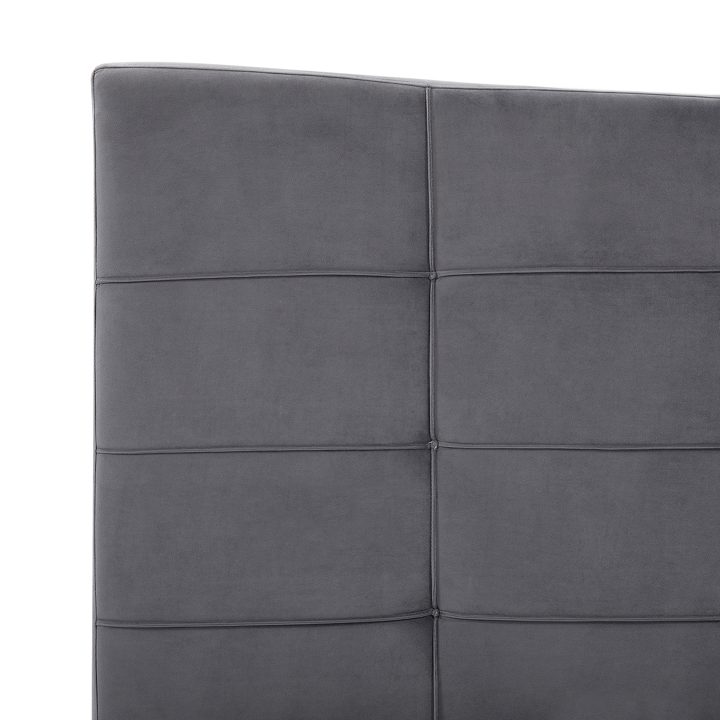 Bett mit Lattenrost Samtstoff LANNION 180 x 200 cm Dunkelgrau