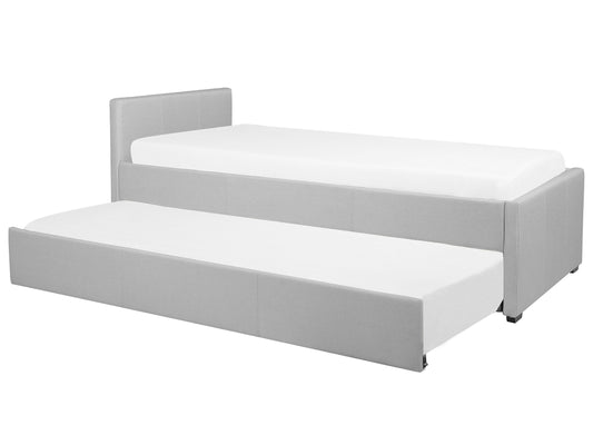 Ausziehbett Stoff MARMANDE 90 x 200 cm Hellgrau