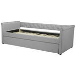 Ausziehbett Stoff LIBOURNE 90 x 200 cm Hellgrau