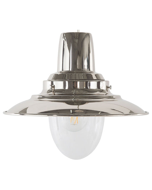 Hängelampe Nickel Glockenform PINEGA