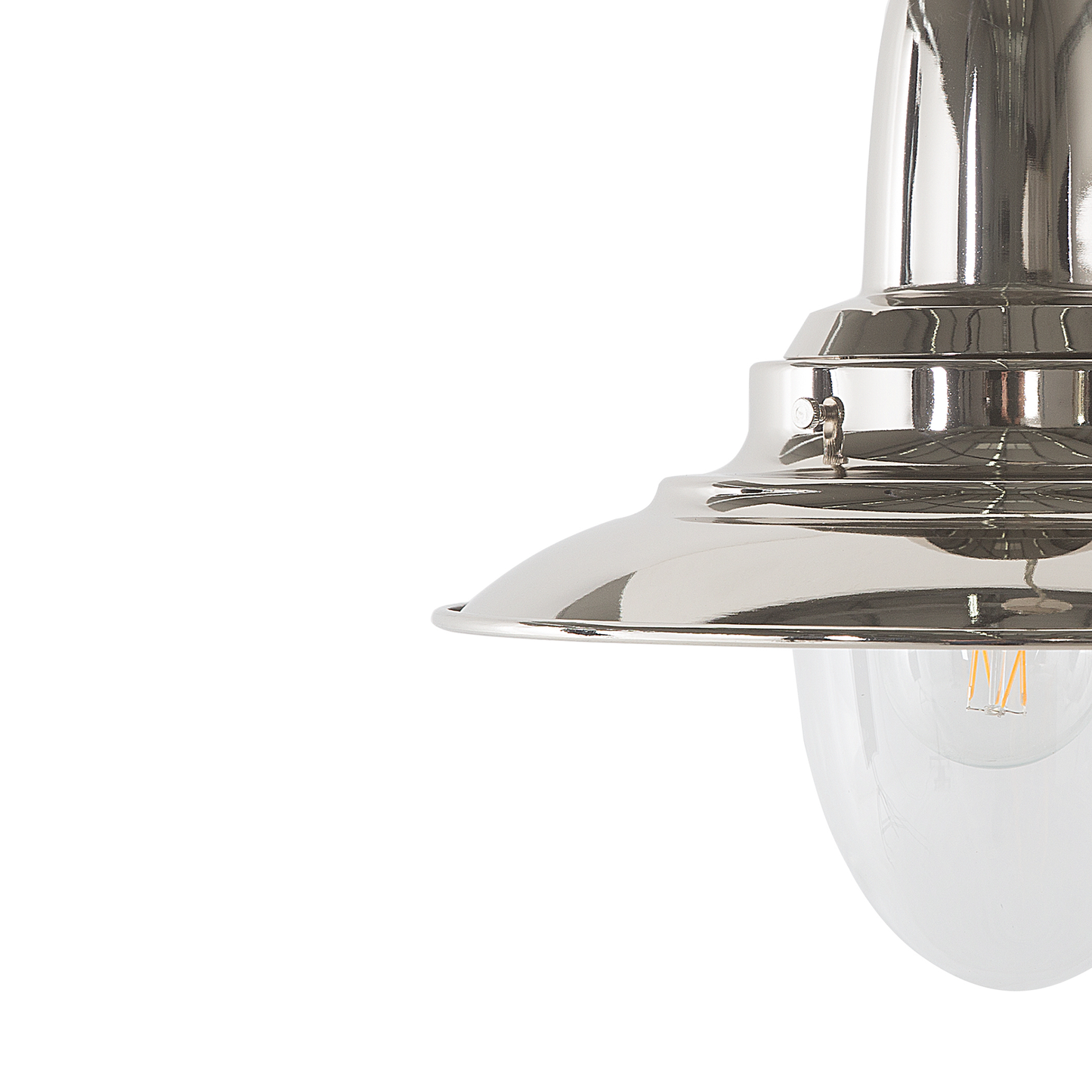 Hängelampe Nickel Glockenform PINEGA