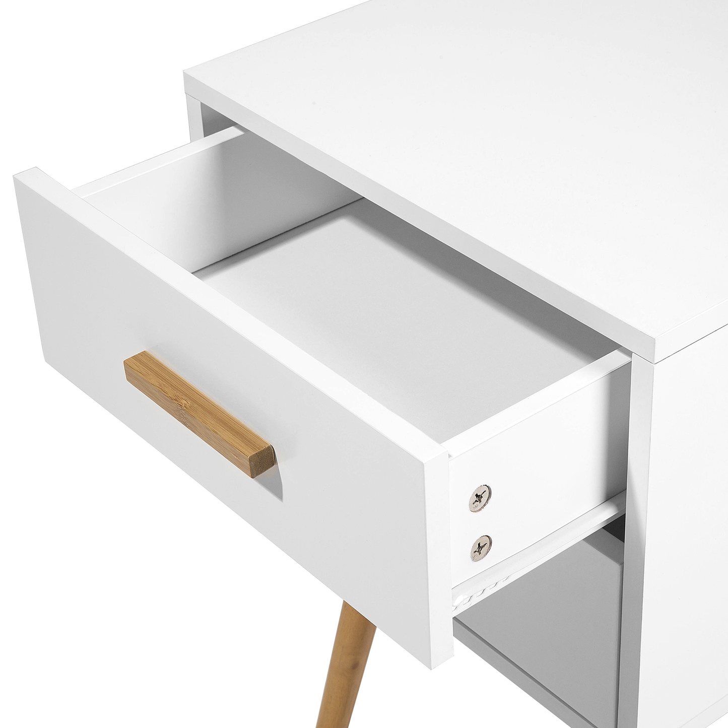 Nachttisch mit 2 Schubladen ALABAMA Weiss