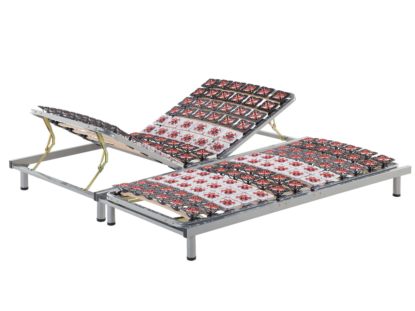 Lattenrost manuell verstellbar 2er Set STAR 180 x 200 cm Hellgrau