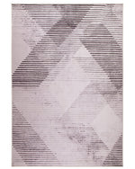 Teppich rosa 140 x 200 cm geometrisches Muster Kurzflor KALE