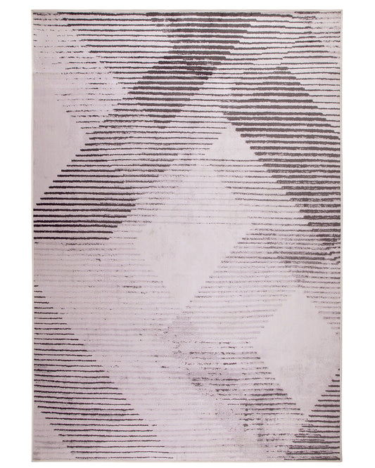 Teppich rosa 140 x 200 cm geometrisches Muster Kurzflor KALE
