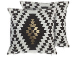 Dekokissen 2er Set COLEUS Baumwolle 45 x 45 cm Schwarz Geometrisches Muster