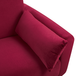 3-Sitzer Schlafsofa Samtstoff burgunderrot EINA
