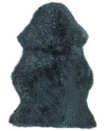 Schaffell-Teppich dunkelgrün 100-110 cm Langhaar ULURU