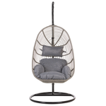 Hängesessel mit Gestell CASOLI Polyrattan Grau