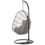 Hängesessel mit Gestell CASOLI Polyrattan Grau