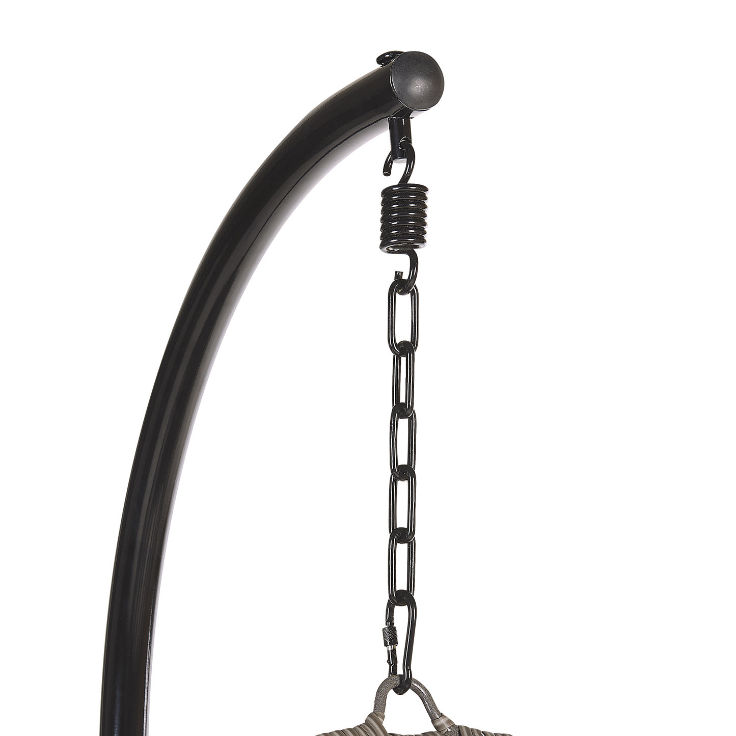 Hängesessel mit Gestell CASOLI Polyrattan Grau