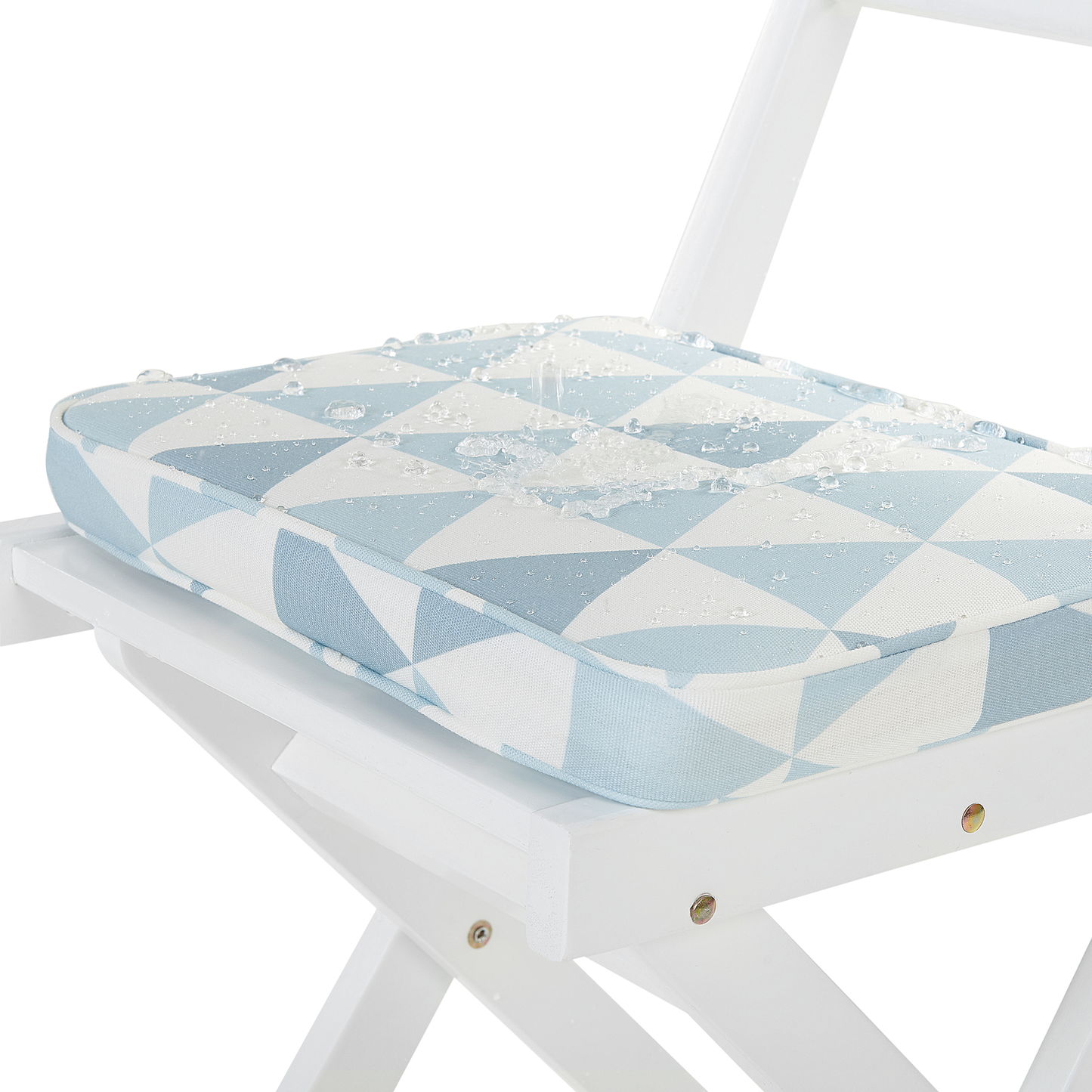 Bistro Set inkl. Kissen klappbar FIJI Holz Blau