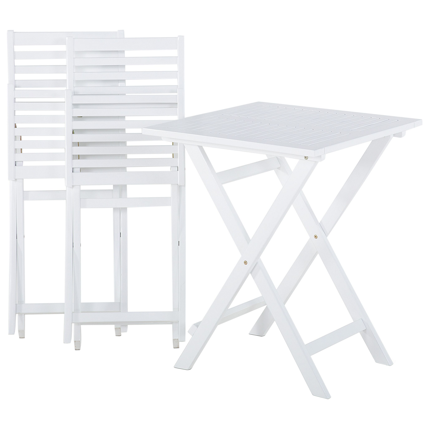 Bistro Set inkl. Kissen klappbar FIJI Holz Blau