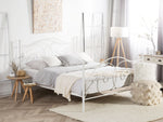 Bett mit Lattenrost Metall DINARD 140 x 200 cm Weiss