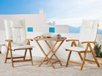 Sitzauflagen 2er Set TOSCANA 50 x 70 cm Cremeweiss