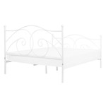 Bett mit Lattenrost Metall DINARD 140 x 200 cm Weiss