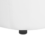 Pouf mit Stauraum Kunstleder weiss ⌀ 38 cm MARYLAND