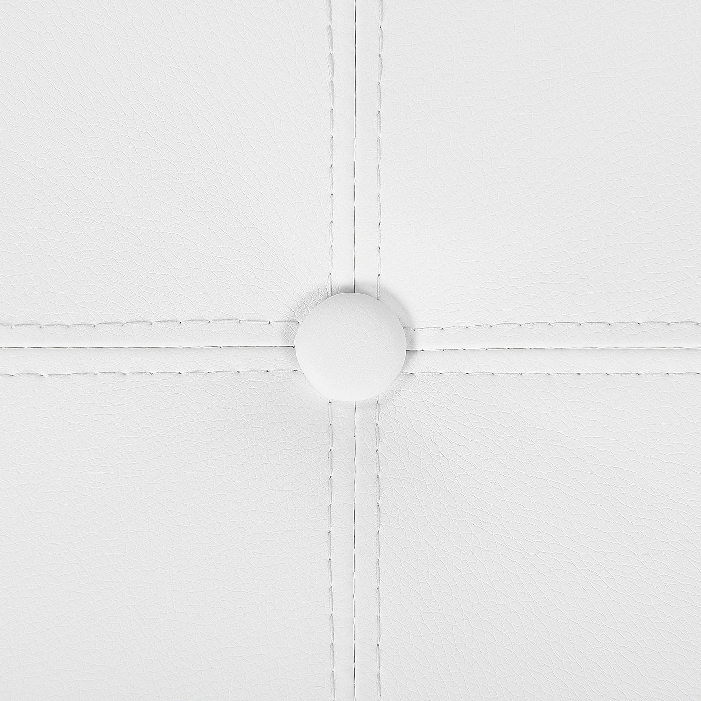 Pouf mit Stauraum Kunstleder weiss ⌀ 38 cm MARYLAND
