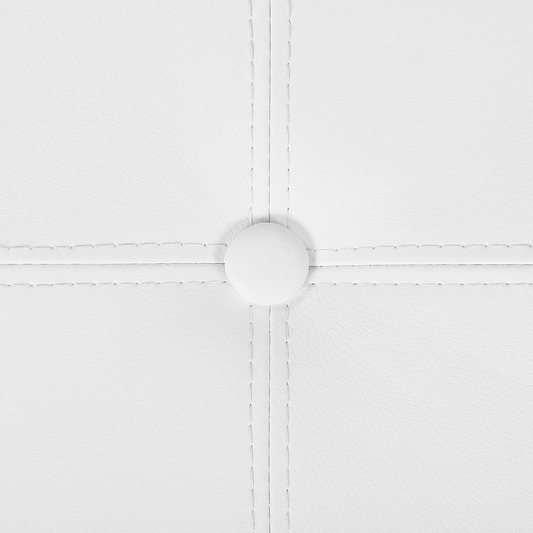 Pouf mit Stauraum Kunstleder weiss ⌀ 38 cm MARYLAND