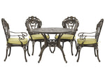Gartenmöbel Set 4-Sitzer SAPRI inkl. Kissen Metall Dunkelbraun