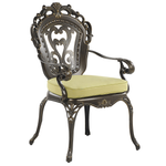 Gartenmöbel Set 4-Sitzer SAPRI inkl. Kissen Metall Dunkelbraun