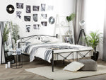 Bett mit Lattenrost Metall RODEZ 140 x 200 cm Schwarz