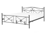 Bett mit Lattenrost Metall RODEZ 140 x 200 cm Schwarz