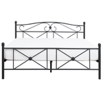 Bett mit Lattenrost Metall RODEZ 140 x 200 cm Schwarz