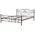 Bett mit Lattenrost Metall RODEZ 140 x 200 cm Schwarz