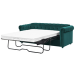 Schlafsofa 3-Sitzer Samtstoff smaragdgrün CHESTERFIELD