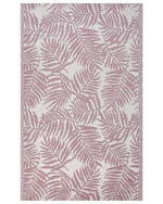 Outdoor Teppich rosa 120 x 180 cm Palmenmuster Kurzflor KOTA