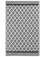 Outdoor Teppich schwarz 120 x 180 cm geometrisches Muster Kurzflor THANE