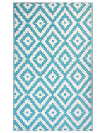 Outdoor Teppich blau 120 x 180 cm geometrisches Muster HAPUR
