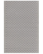Outdoor Teppich grau 60 x 90 cm ZickZack-Muster Kurzflor MANGO
